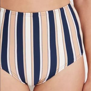 Madewell High-Waisted Bikini‎ Bottom Academy Stripe